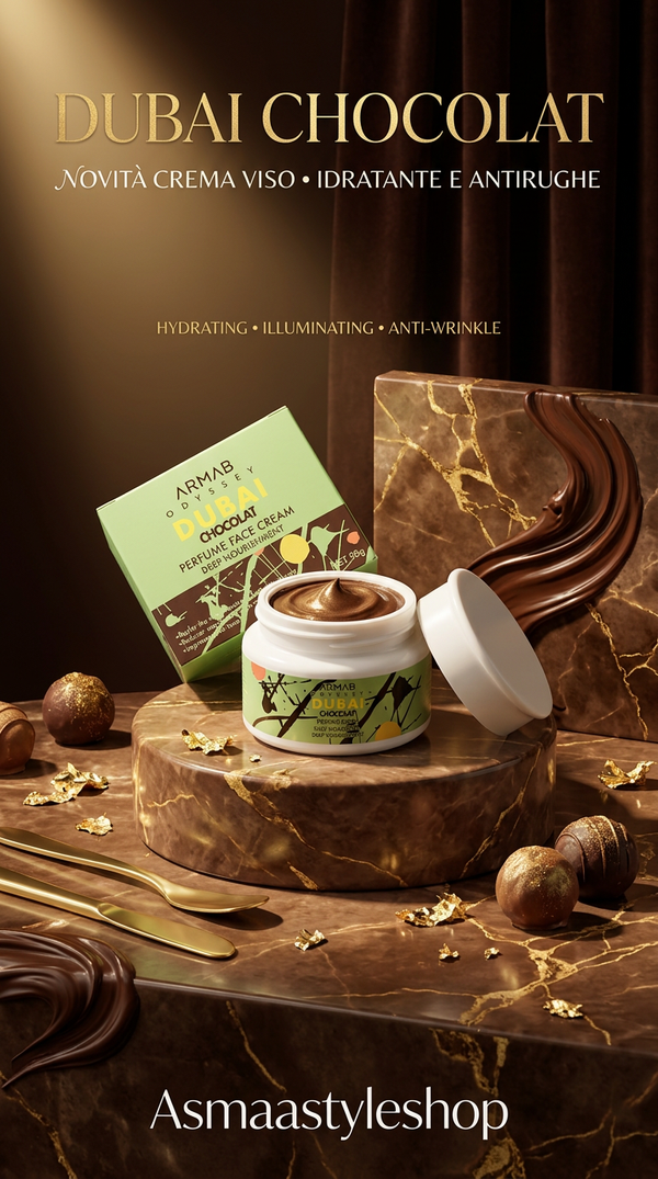 Novità crema viso Dubai chocolat idratante e antirughe