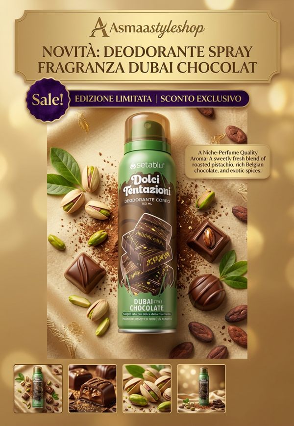 Novità deodorante spray fragranza Dubai chocolat