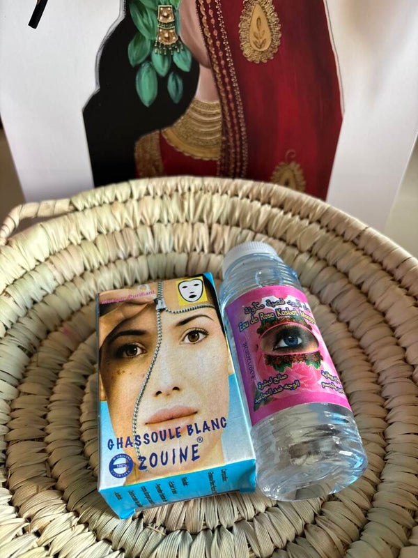 Set maschera viso con acqua di rose del Marocco