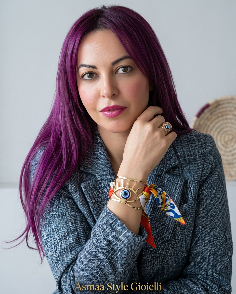 Asmaa style gioielli set anello e bracciale regolabile
