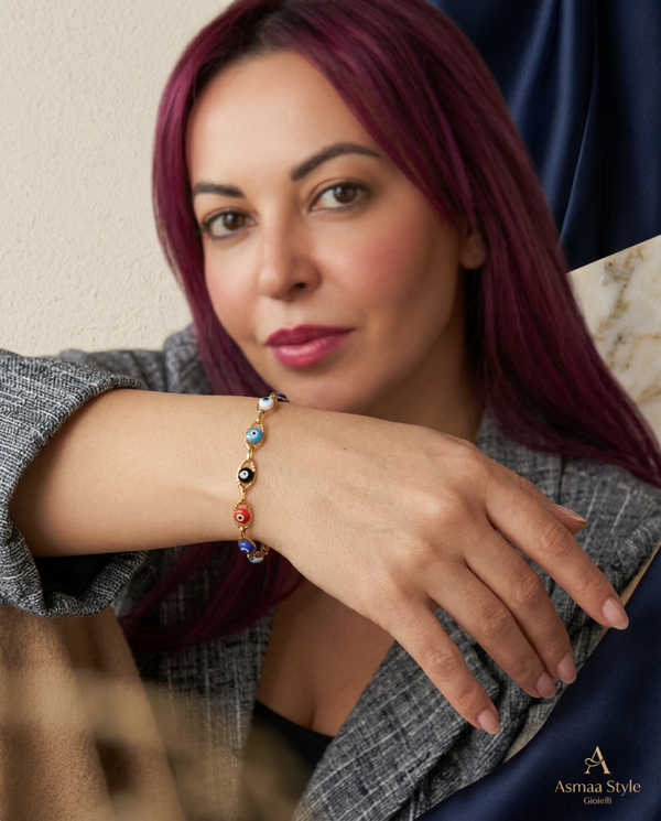 Asmaa style gioielli bracciale placcato oro