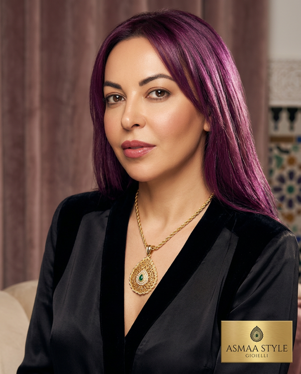 Asmaa style gioielli collana del Marocco in placcato oro 18k
