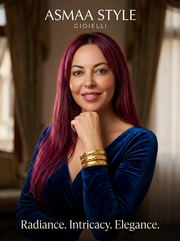 Asmaa Style gioielli bracciali da 3 del Marocco placcato oro