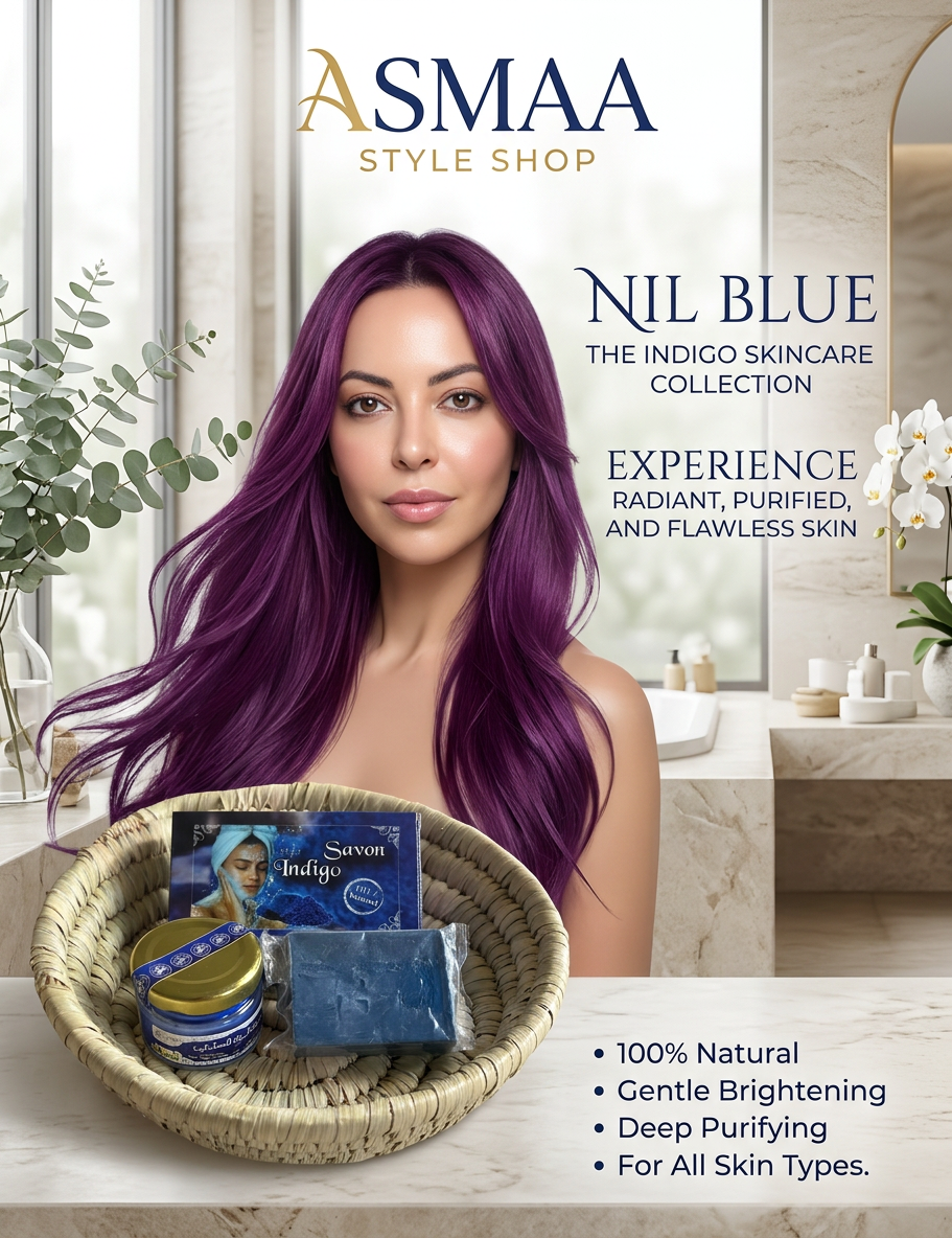 Set saponetta e maschera viso Nila blu