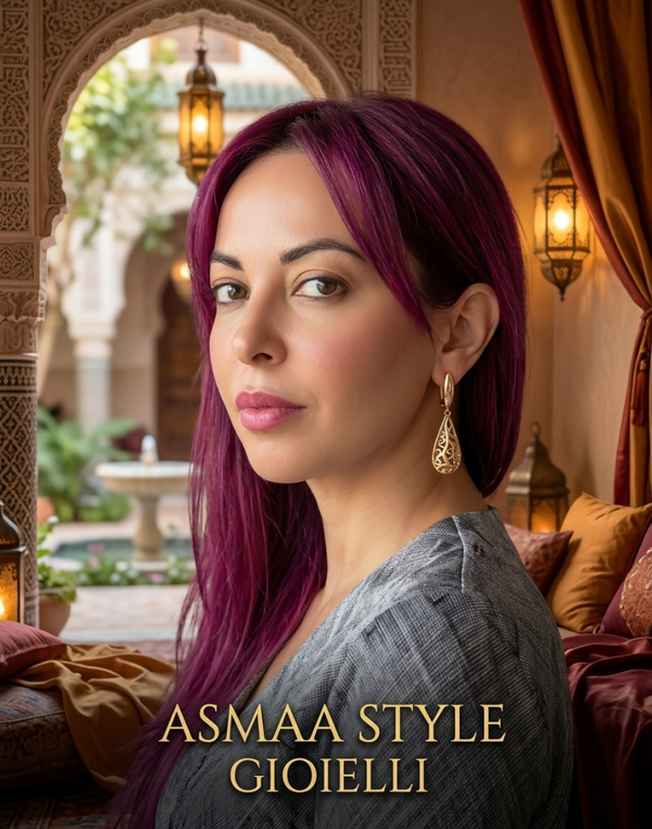 Asmaa style gioielli orecchini del Marocco placcato oro