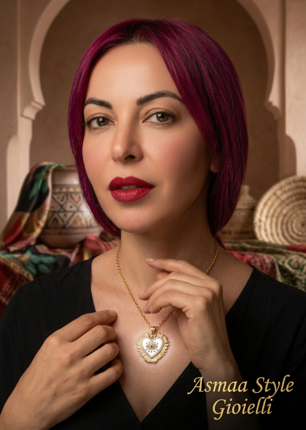 Asmaa Style gioielli collana elegante placcato oro 18 k