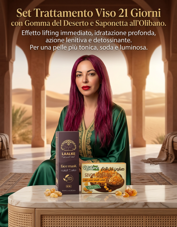 Set gomma del deserto con saponetta al olibano