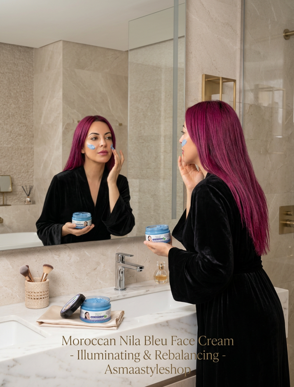 Crema viso Nila blu del Marocco