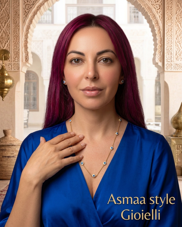 Asmaa style gioielli orecchini e collana placcato oro