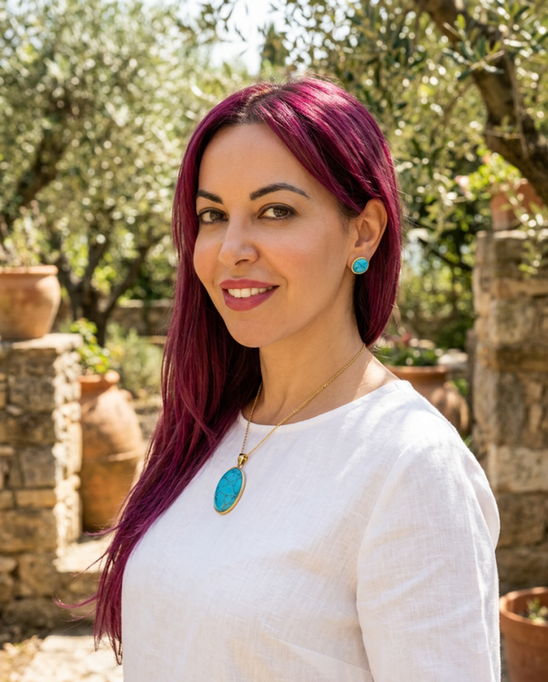 Asmaa Style gioielli orecchini con collana placcato oro