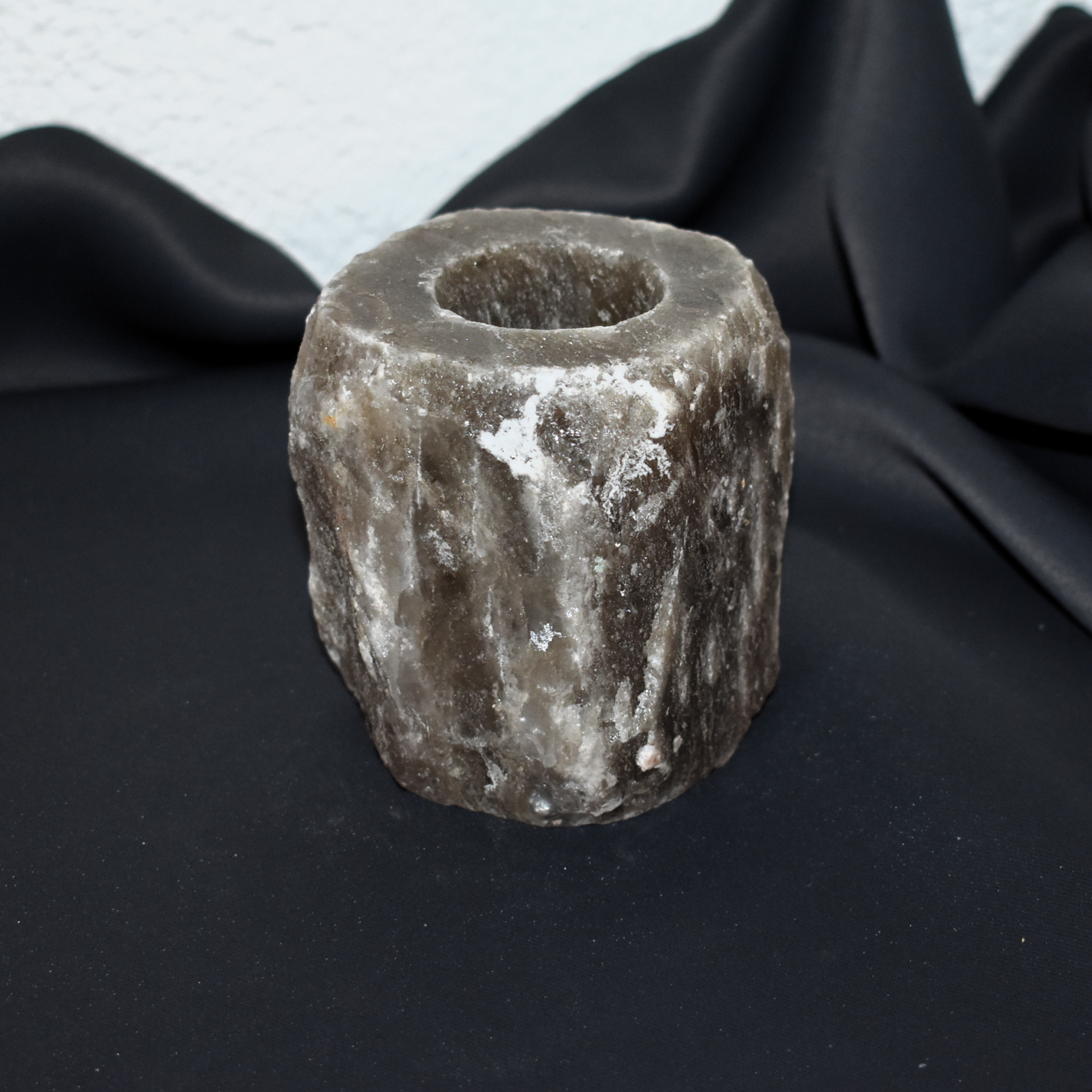 Himalayasalz-Teelichthalter "Grey Salt", Typ 01