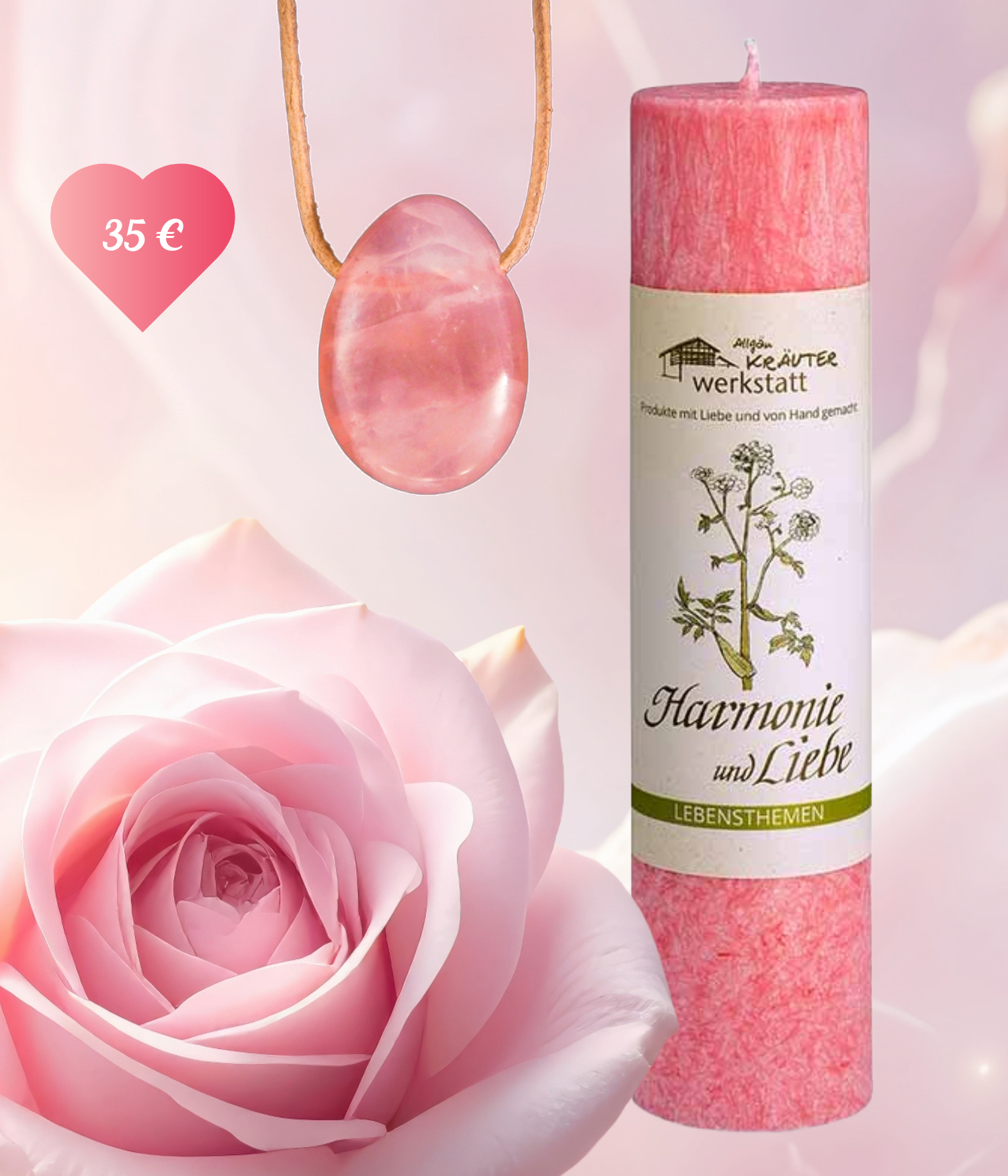 Geschenkset "Rosenquarz"