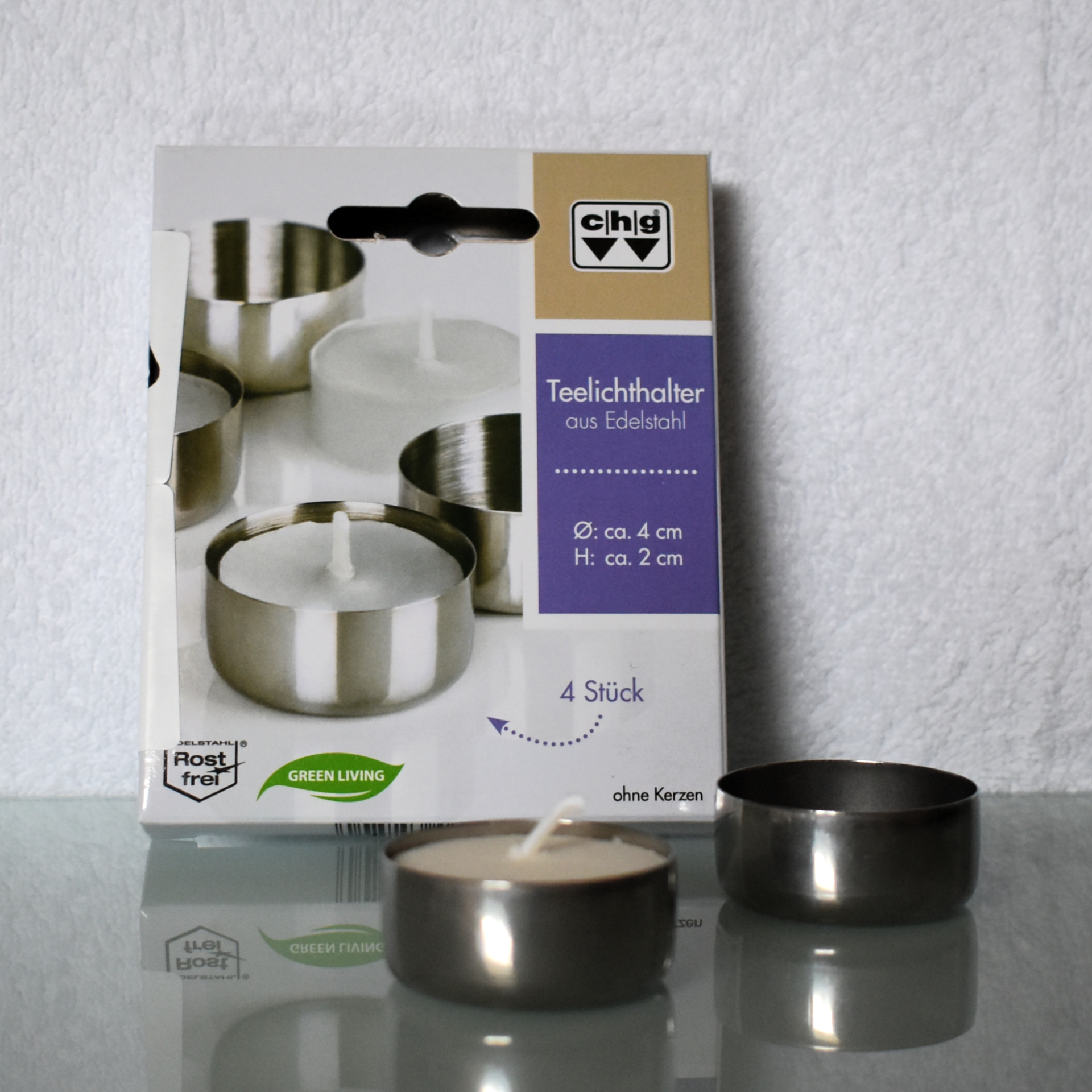 Teelichthüllen aus Edelstahl