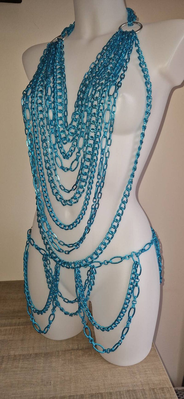 💋 Aqua Kiss – Limited Edition Bodychain and skirt
