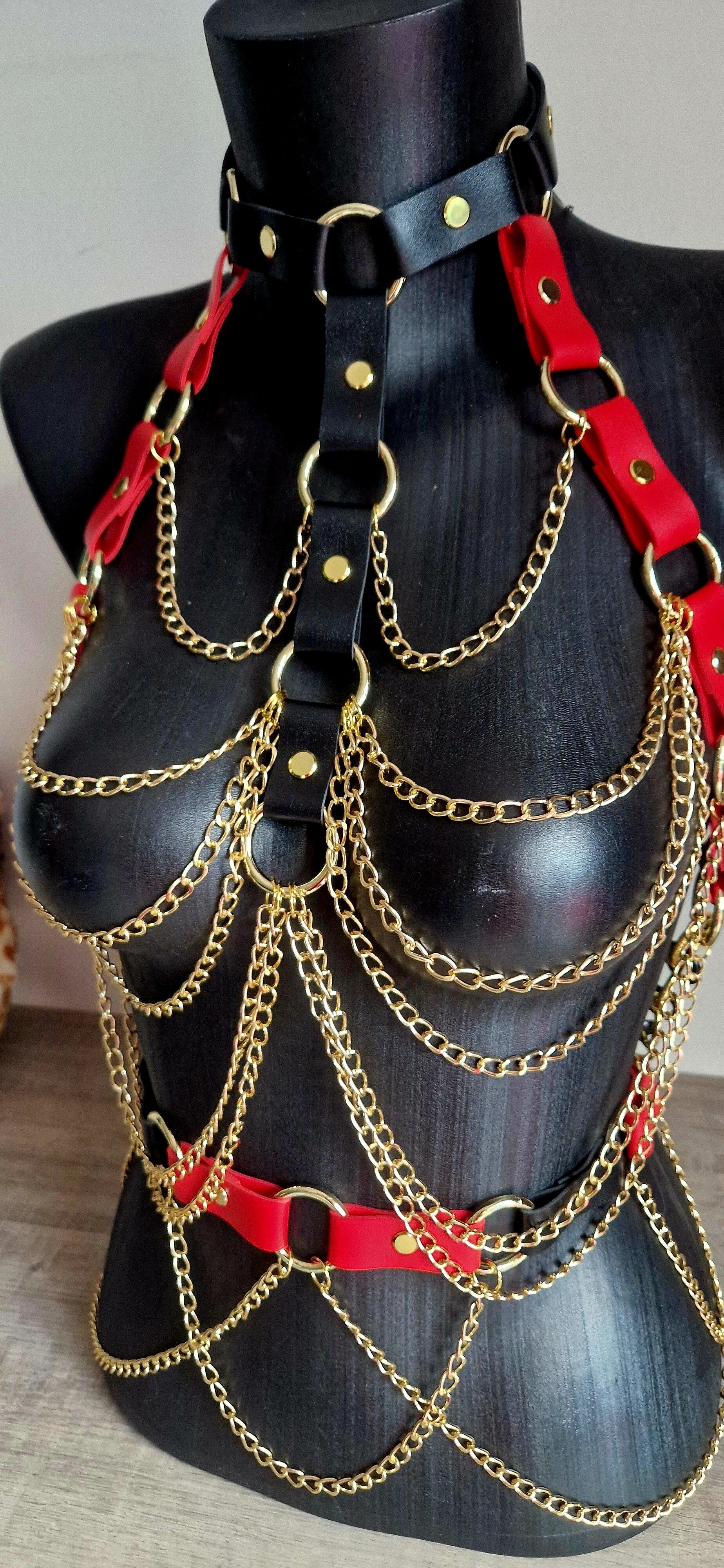 🔥 Crimson Command Set: Bodyharnas en/ of rokriem