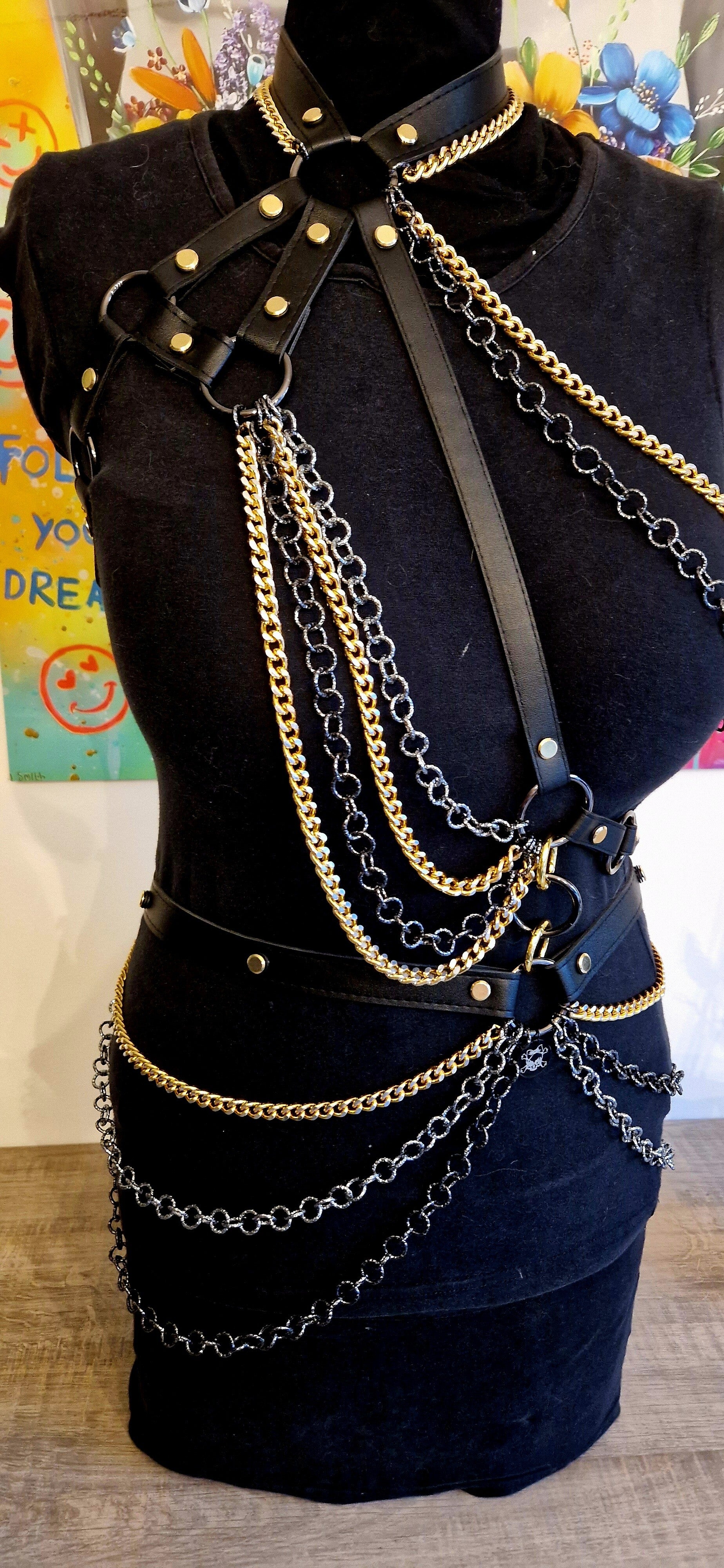 🖤 Midnight Allure Chain Harness