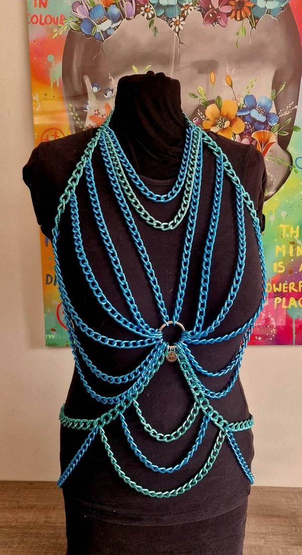 Lagoon Temptation Kiss Bodychain 💙💚 – Limited Edition