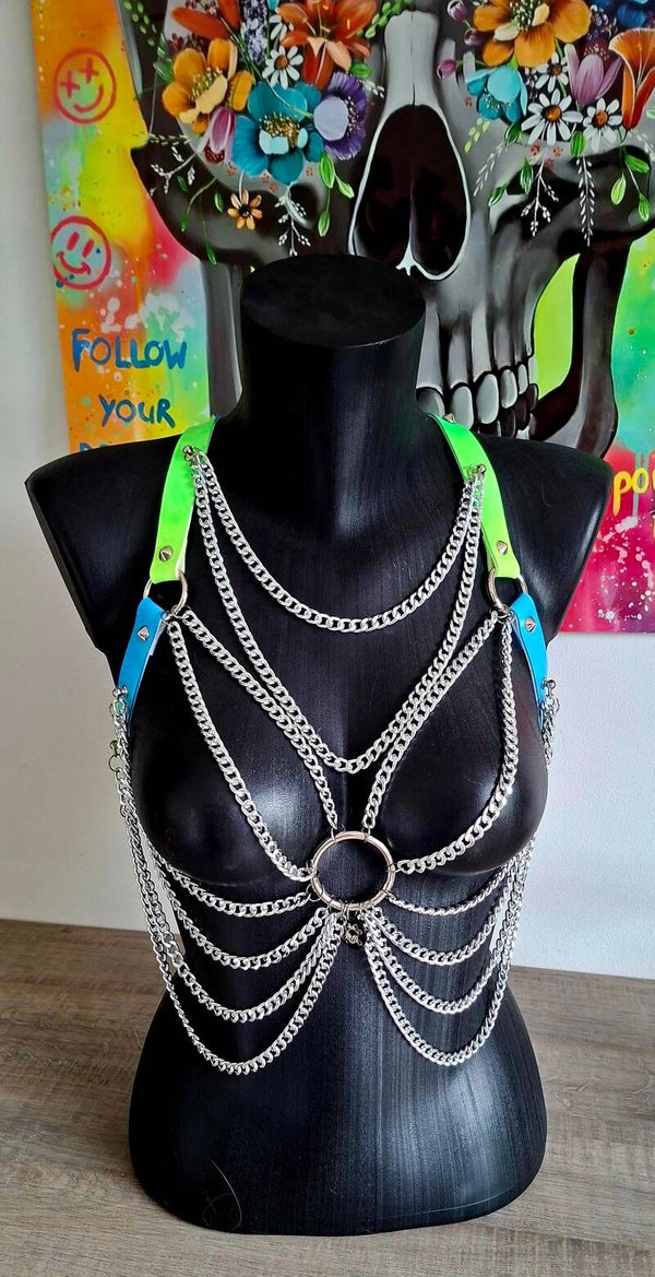 🌊💚 Summer Rebellion – Electric Tide harness💙⚡