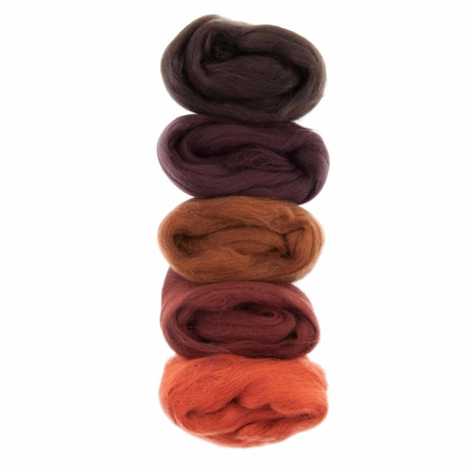 European Merino Wool Roving - Dark Brown