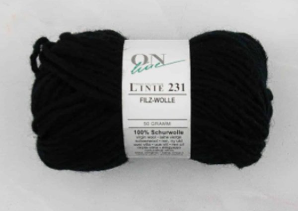 Linie 231 Filzwolle - Black