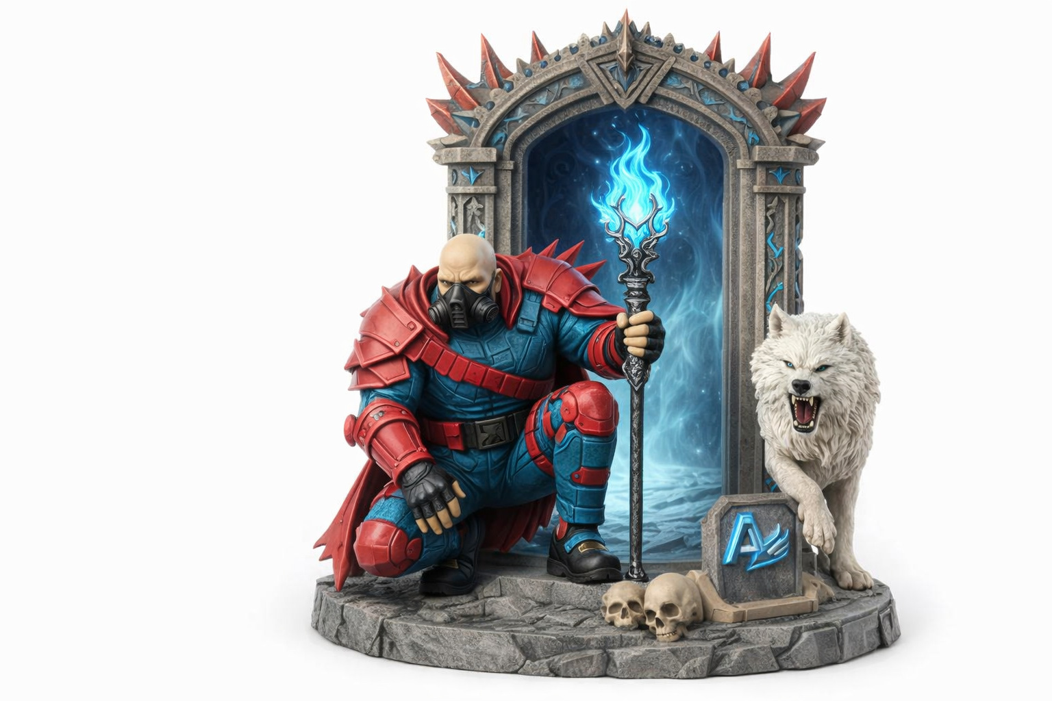 Gardien Muralys – Porte Mystique Enflammée
