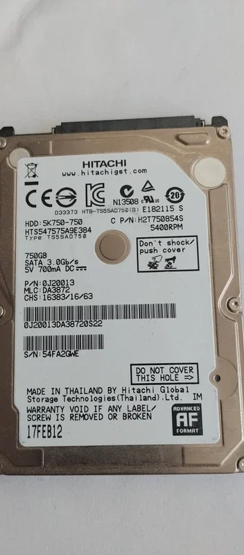 HDD Hitachi 750GB SATA 2012