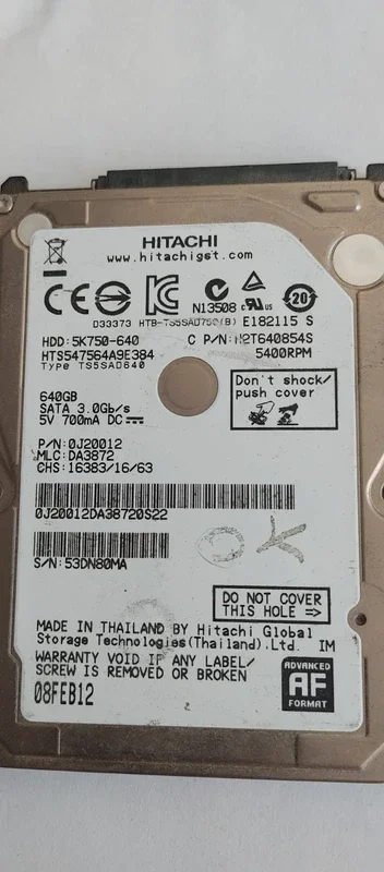 HDD Hitachi 640GB SATA 2012