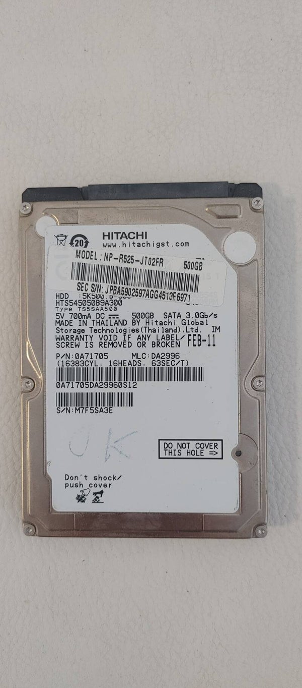 HDD HITACHI 500GB SATA3 5K500 5400 tr/m