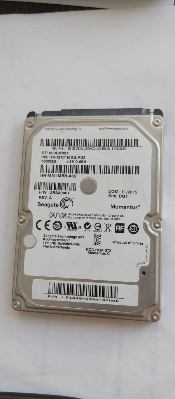 HDD Seagate 1TB ST1000LM024 SATA 3 peu utilisé