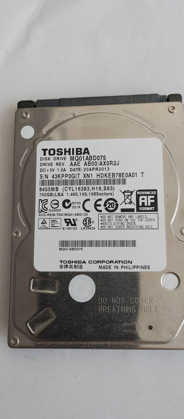 HDD Toshiba 750GB SATA 2016