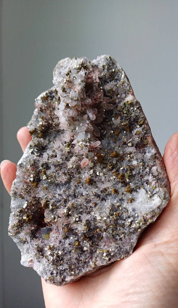 Kwarts met pyriet cluster