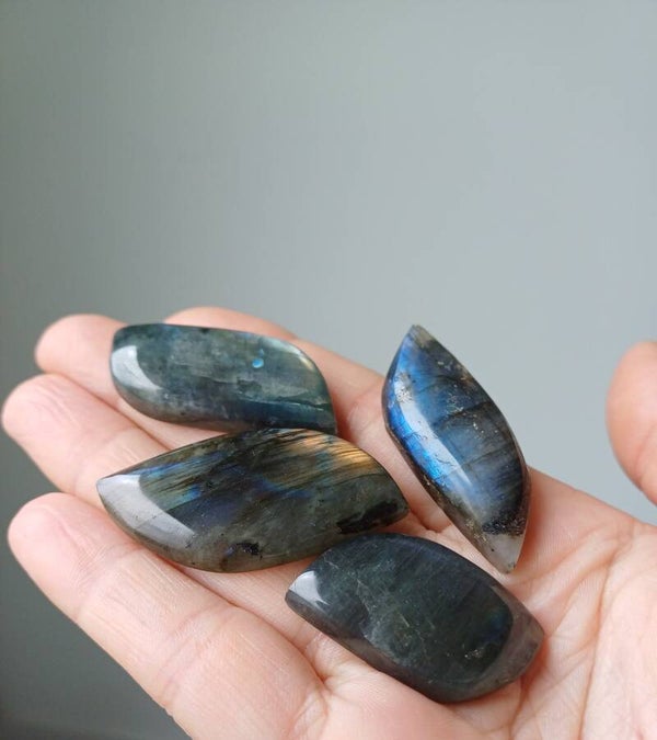 Cabochon labradoriet set (4 stuks)