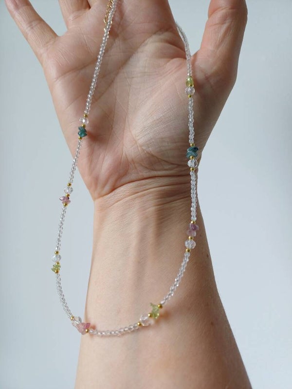 Multicolour Toermalijn ketting