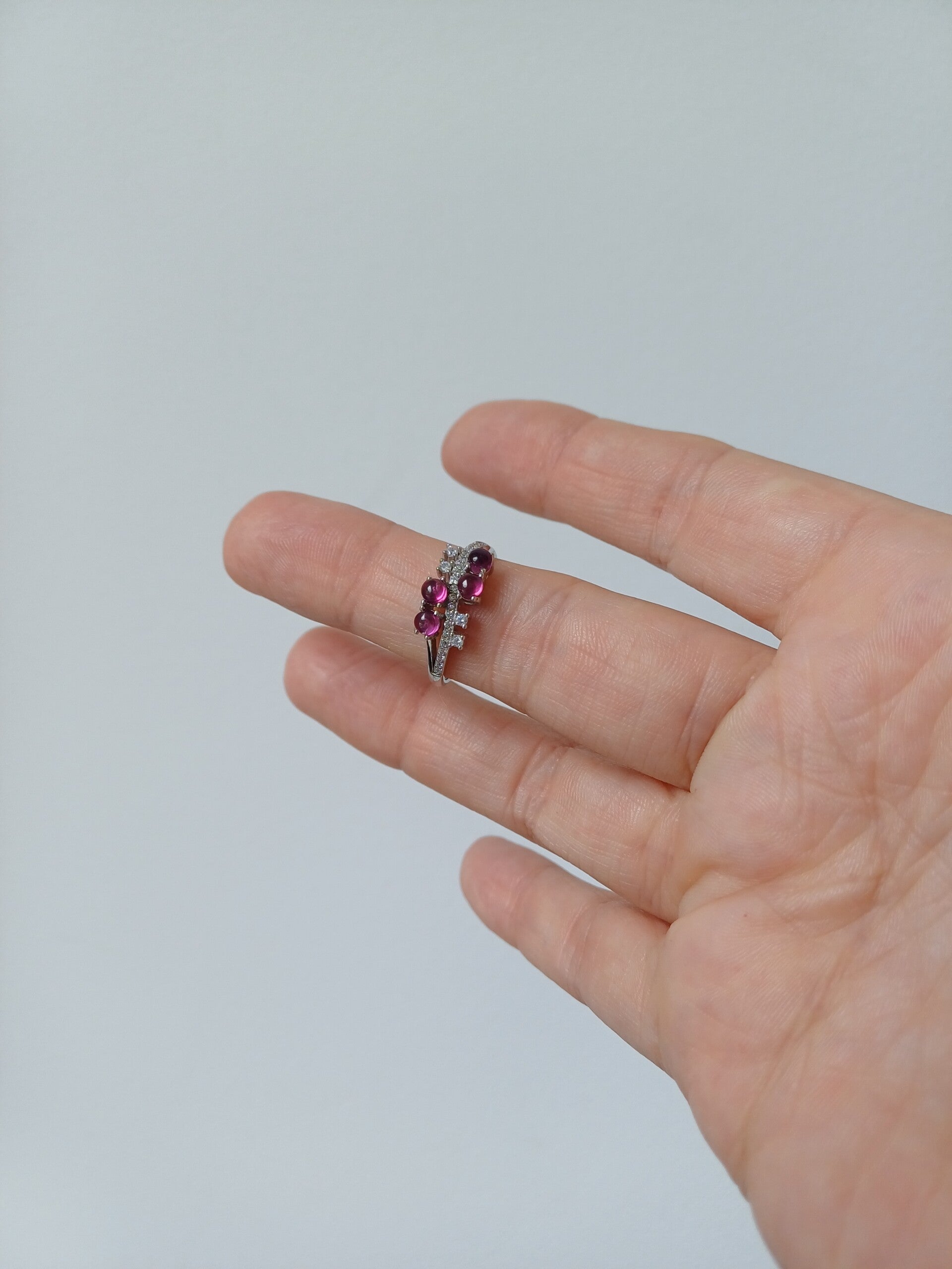 Granaat ring (s925) bolletjes