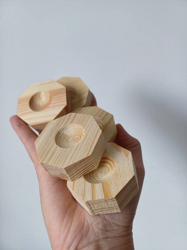 Houten bollenhouder