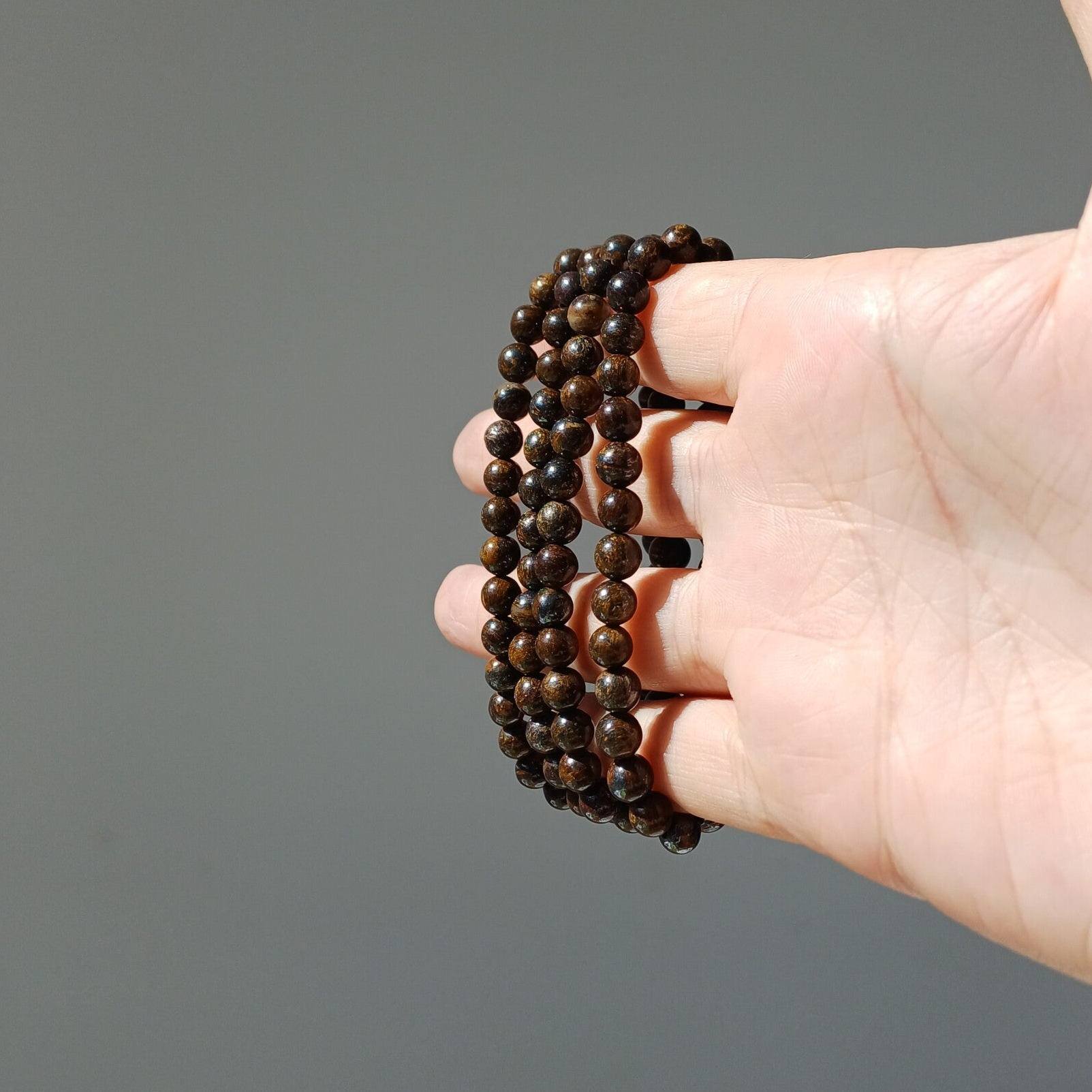 Bronziet armband 6 mm