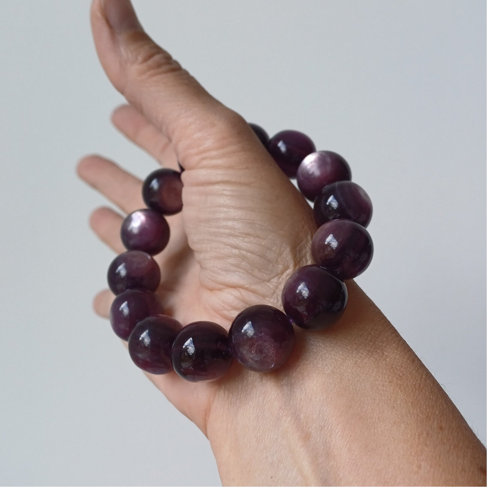 Lepidoliet in mica armband 16 mm