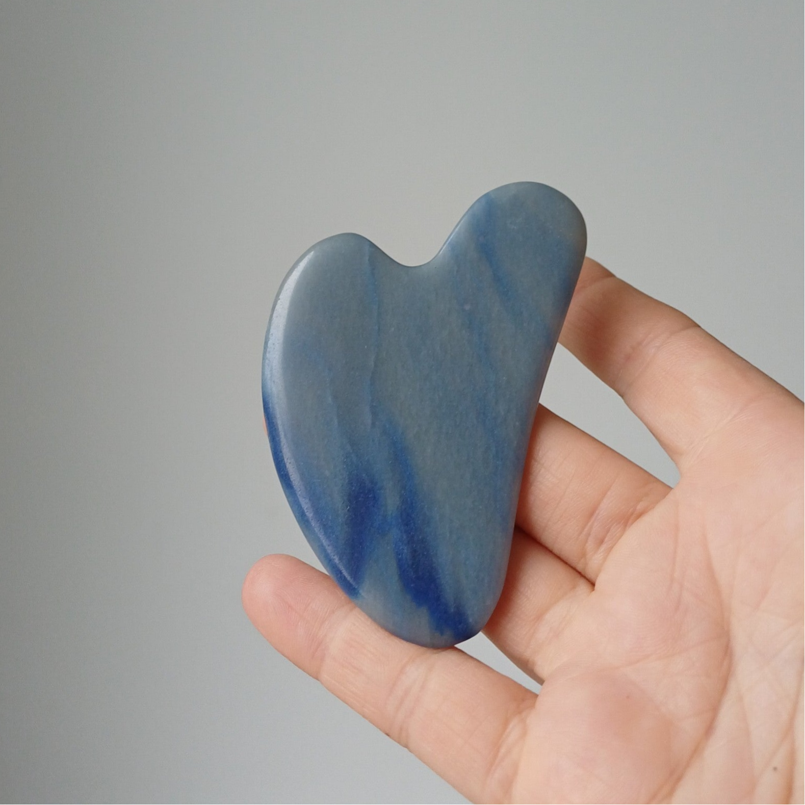 Blauwe kwarts gua sha