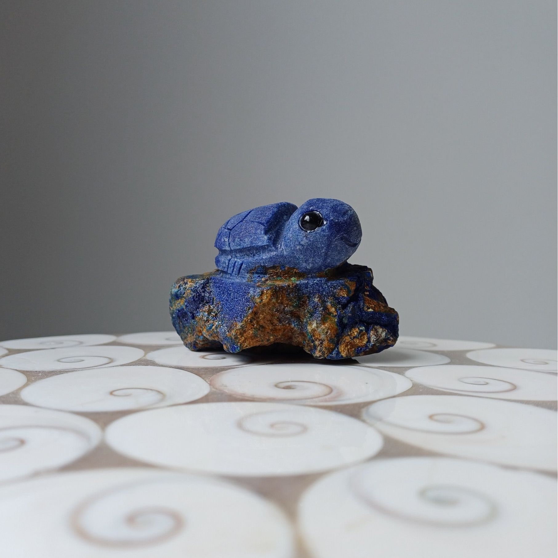 Azuriet Malachiet carving (schildpad)