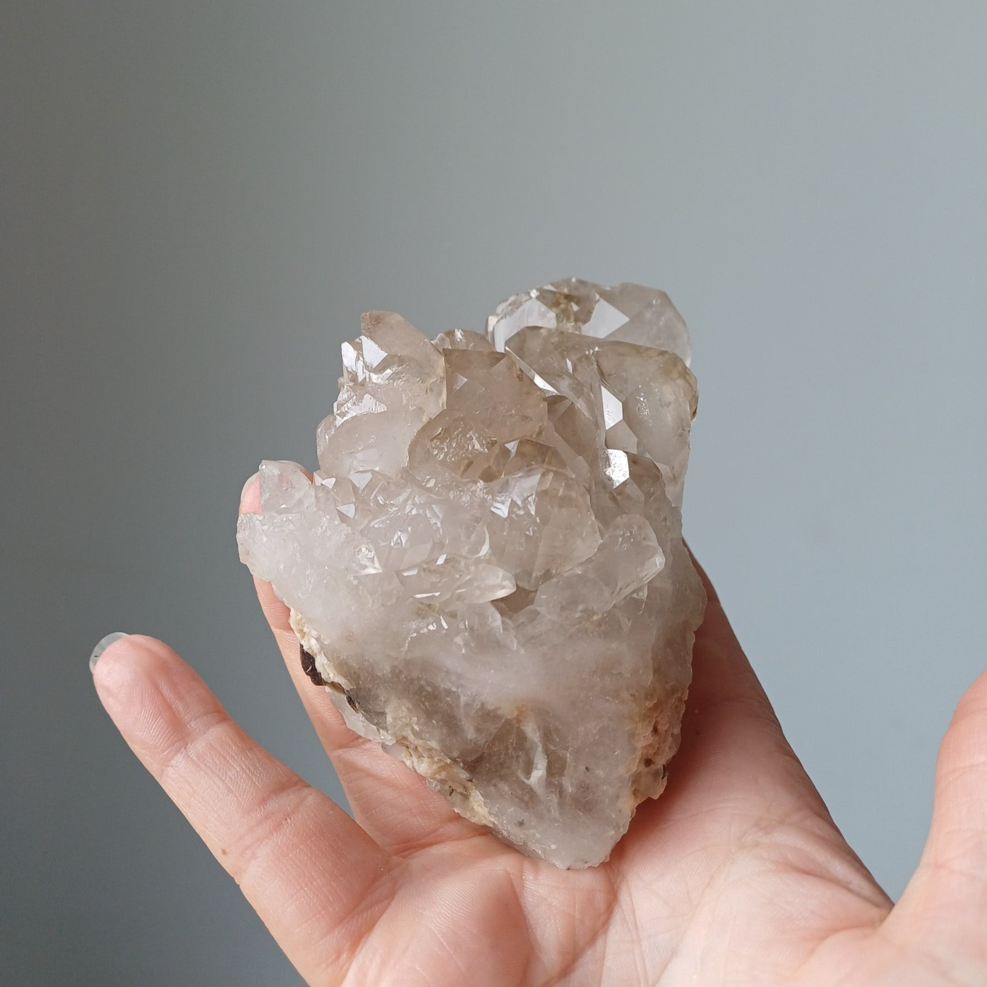 Elestiaal kwarts (vensterkwarts) Rookkwarts