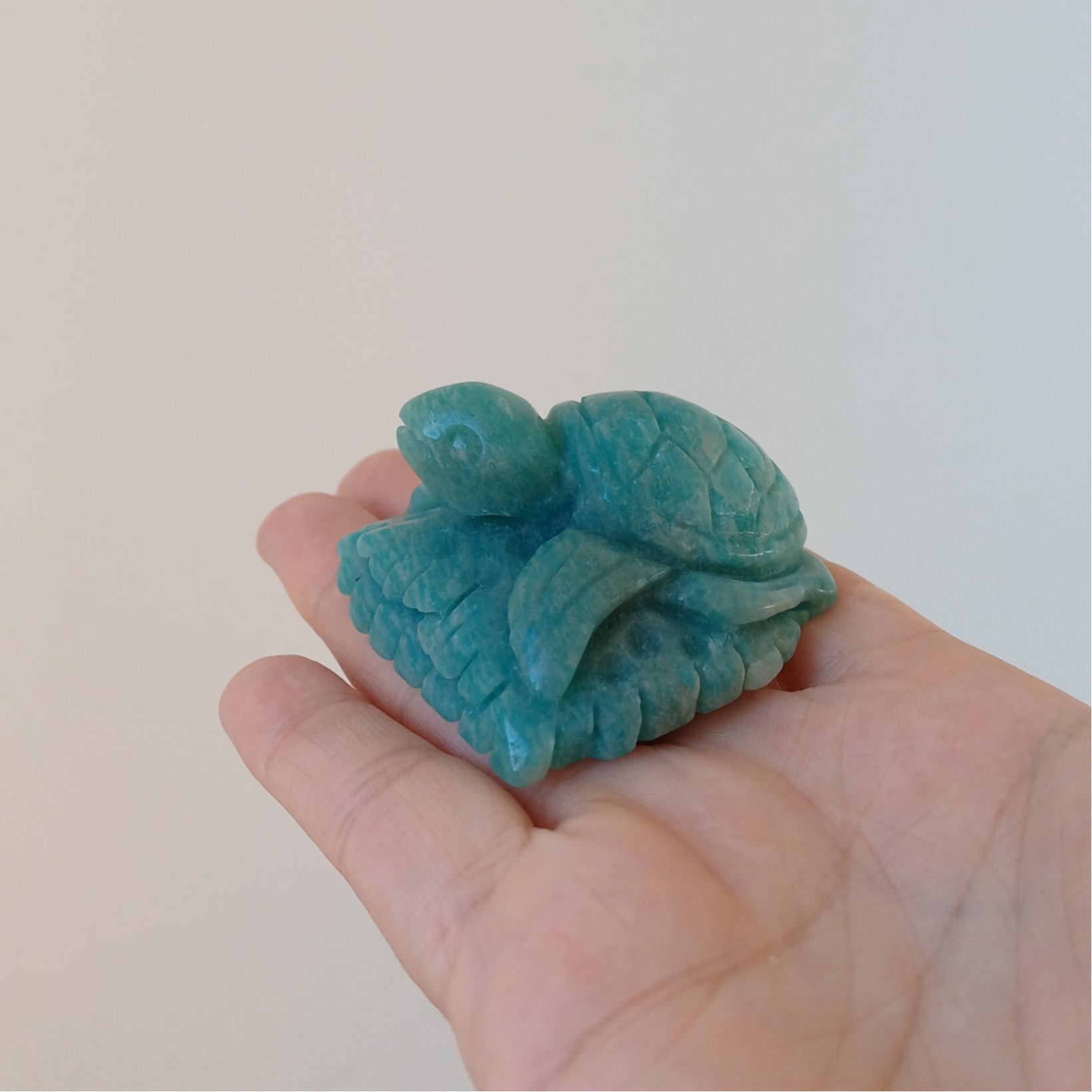 Amazoniet carving (schildpad)