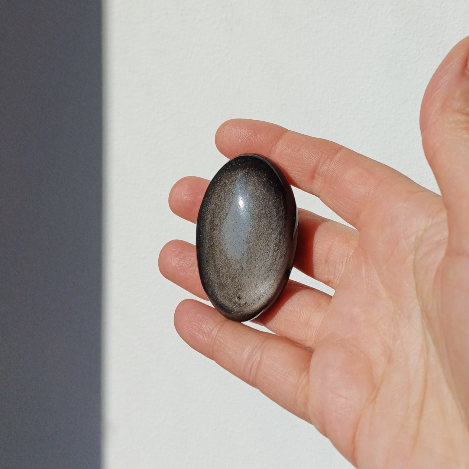 Zilver obsidiaan handsteen