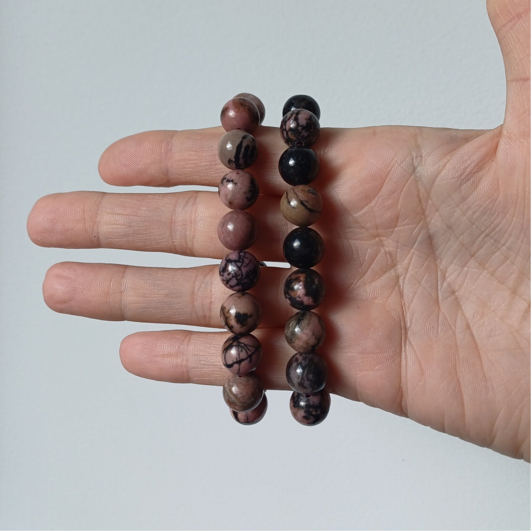 Rhodoniet armband 10 mm