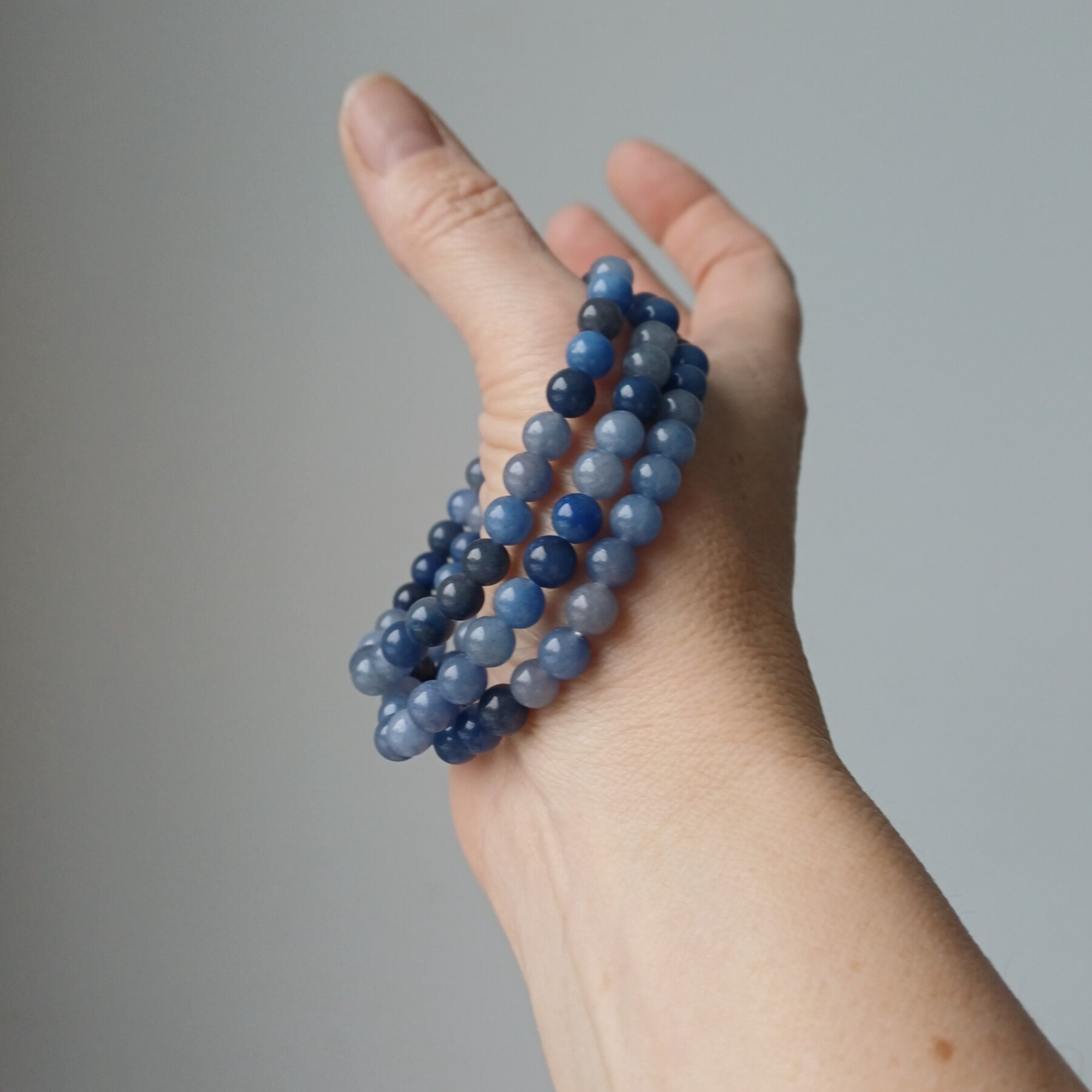 Blauwe aventurijn armband 6 mm