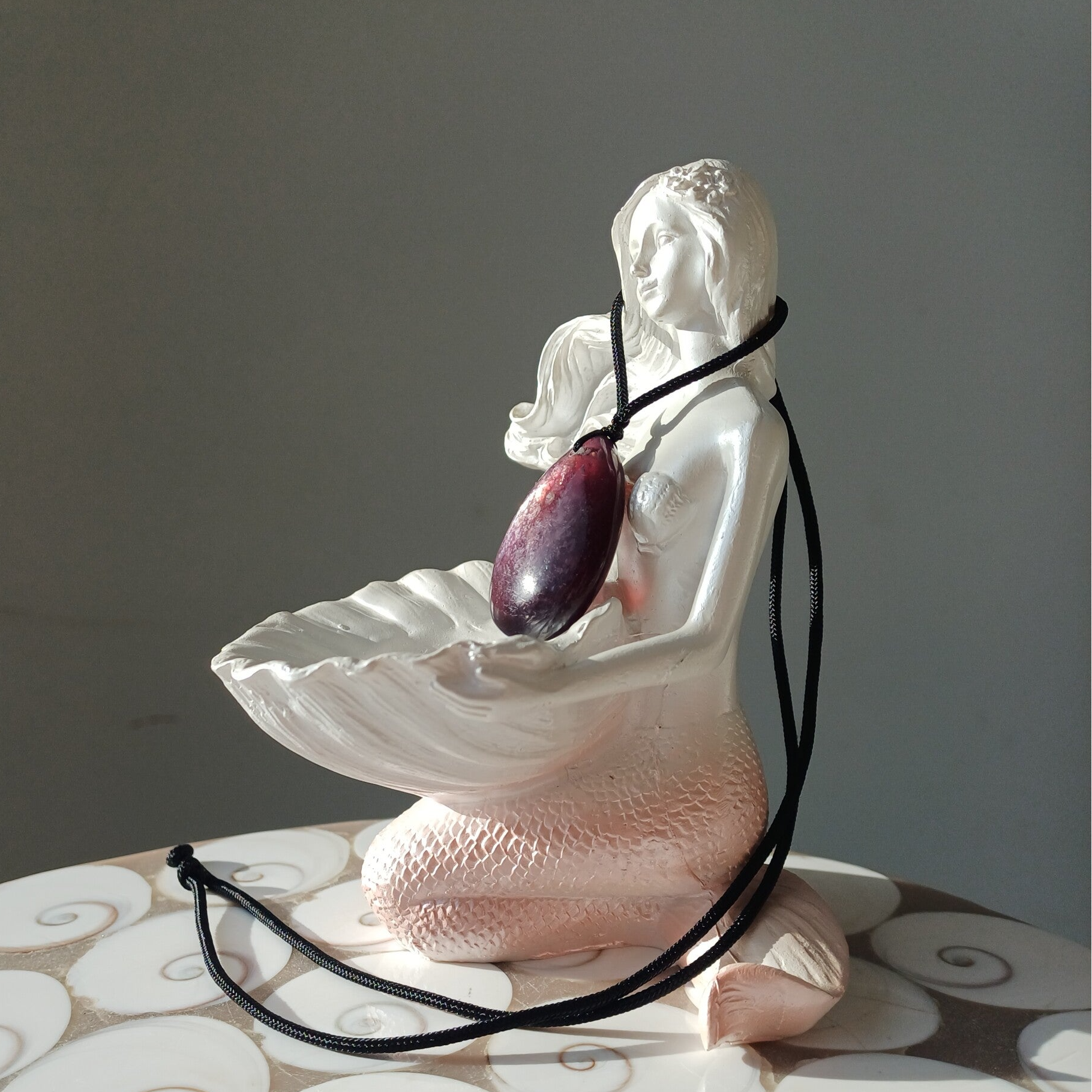 Gemmy Lepidoliet ketting incl. zwart verstelbaar koord