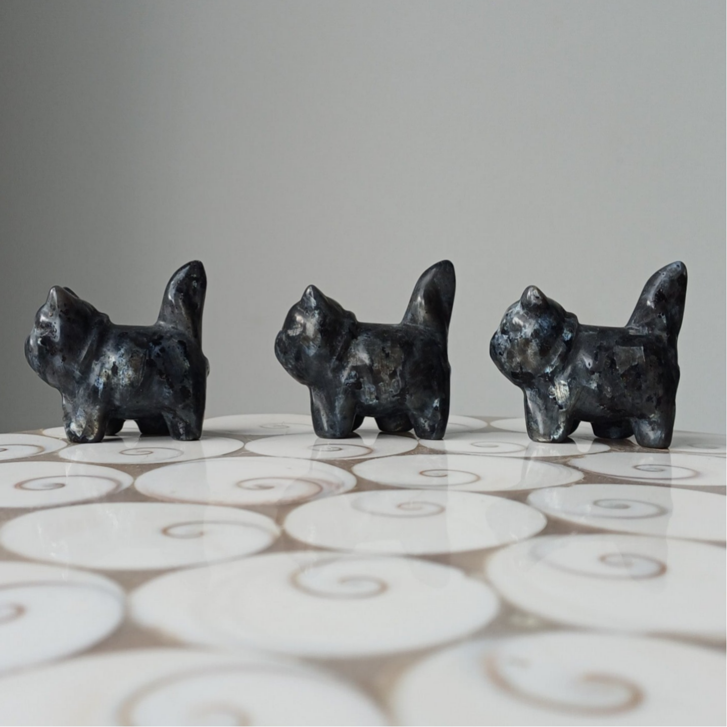 Larvikiet carving (mister cat)