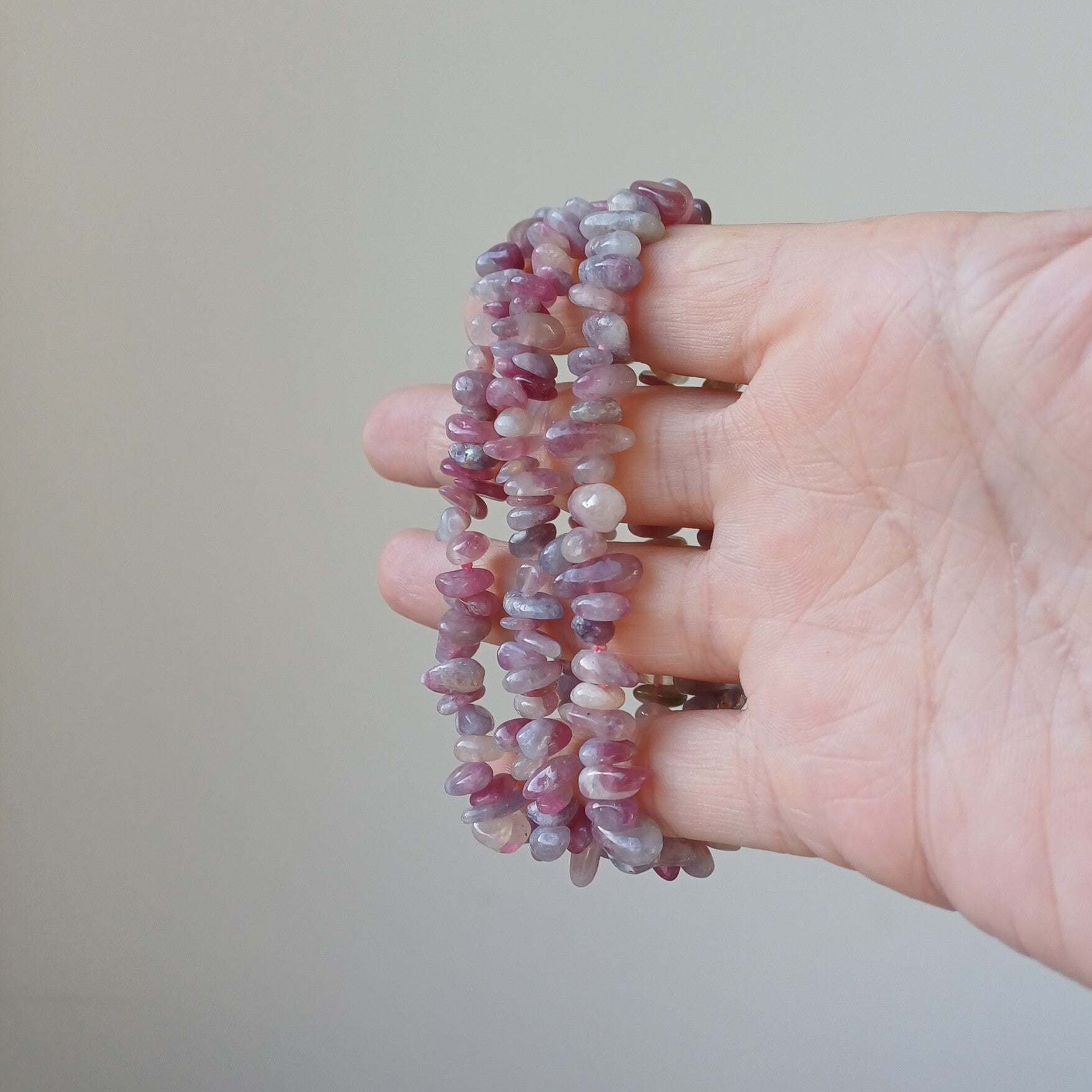 Roze toermalijn splitarmband