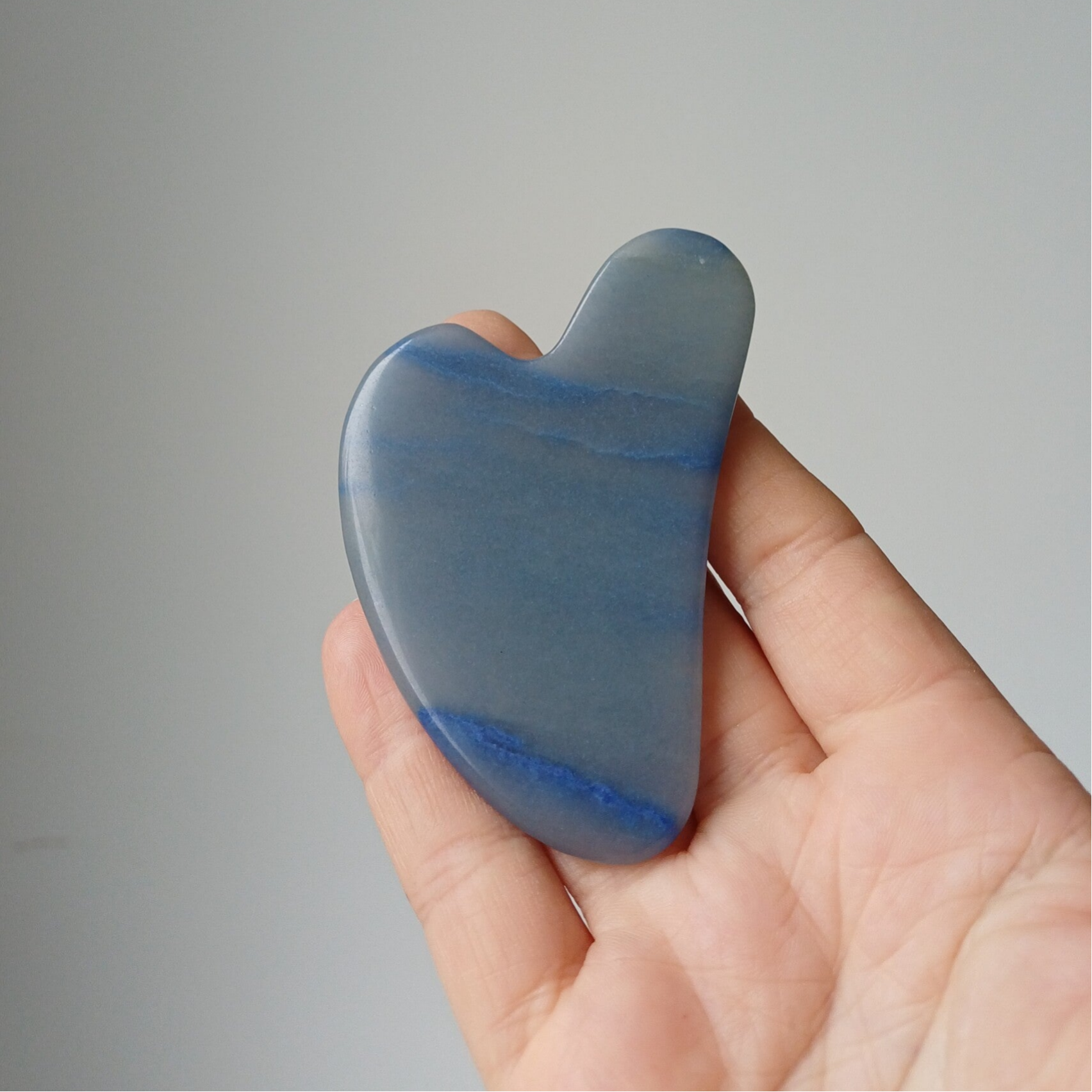 Blauwe kwarts gua sha