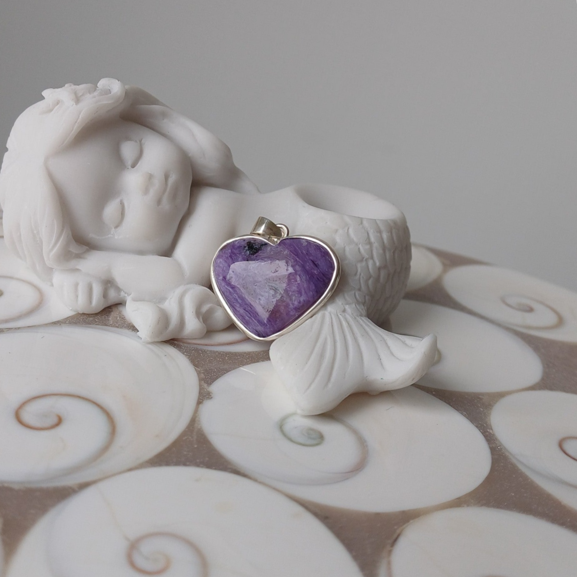 Charoiet hart hanger (s925)