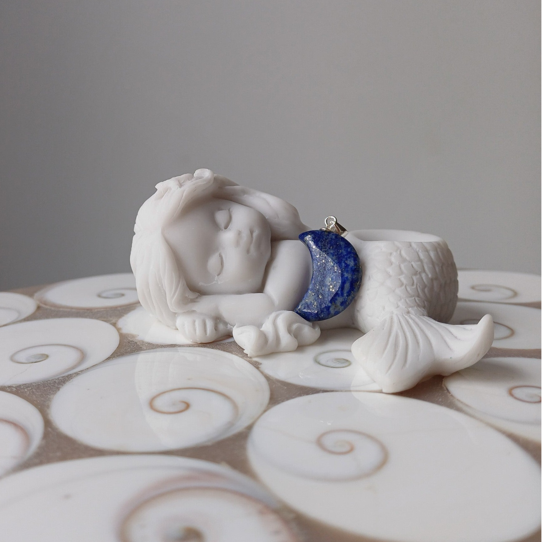 Lapis lazuli maan hanger (s925)